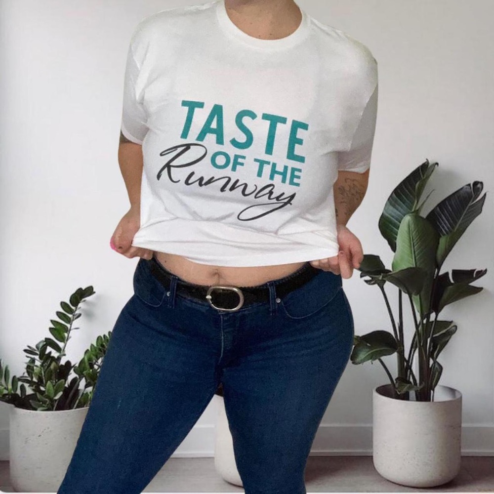 Alstyle Retro Y2K Taste Of The Runway  Unisex Fashion Graphic Tee White Large